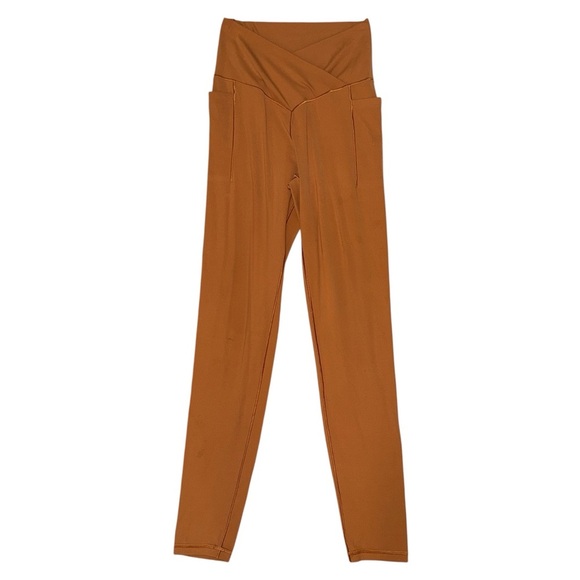 Aerie Real Me Xtra 7/8th legging burnt orange front crossover women’s medium - Picture 1 of 4